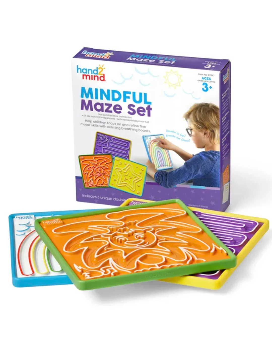 Hand2Mind - Mindful Maze Set – destičky pro zklidnění dětí 1